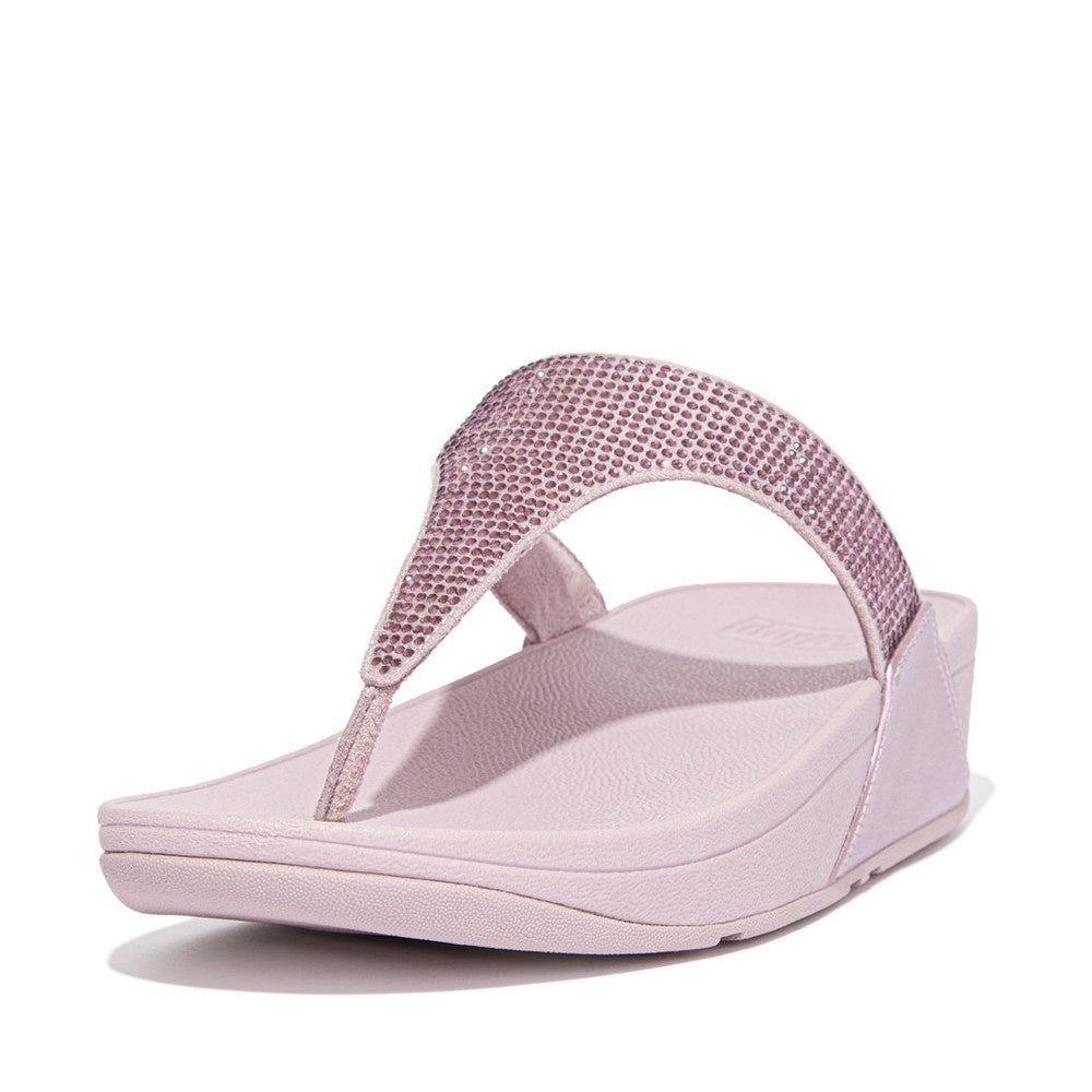 FITFLOP  Lulu Crystal Embellished Toe-Post - Soft Lilac