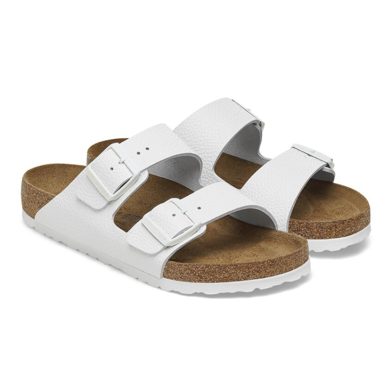 BIRKENSTOCK Arizona Grained Leather Narrow - White