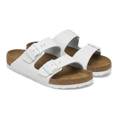 BIRKENSTOCK Arizona Grained Leather Narrow - White