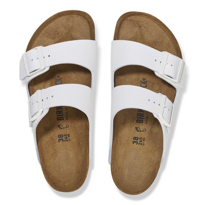 BIRKENSTOCK Arizona Grained Leather Narrow - White