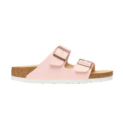 BIRKENSTOCK Arizona Shiny Embossed Birko Flor Narrow - Light Rose