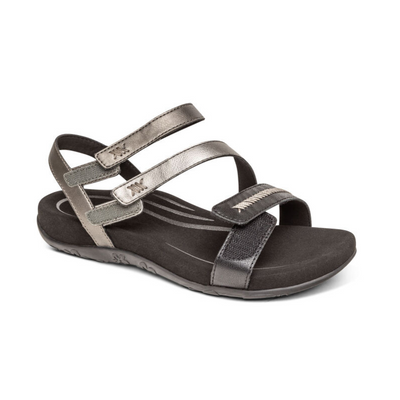AETREX  Gabby Adjustable Quarter Strap - Black Multi