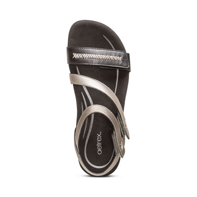 AETREX  Gabby Adjustable Quarter Strap - Black Multi