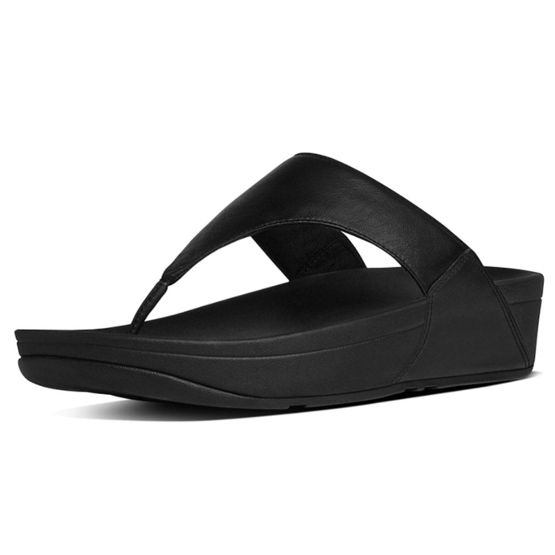 FITFLOP  Lulu Leather Toe-Post - Sandals- Black