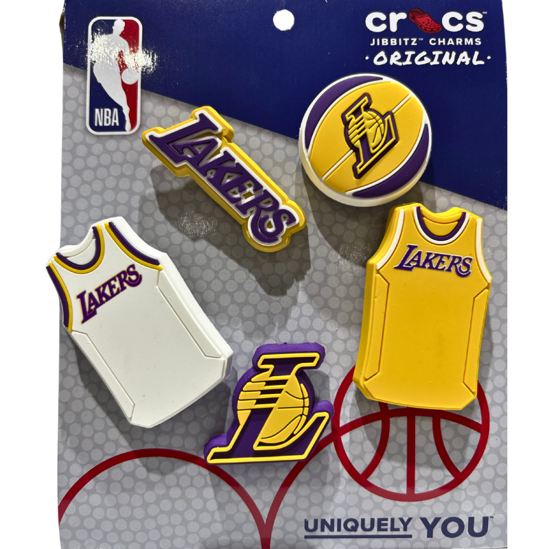 CROCS Jibbitz 5pack NBA Los Angeles Lakers 5 Pack