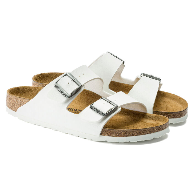 BIRKENSTOCK Arizona Birko-Flor Suede Footbed Narrow - White
