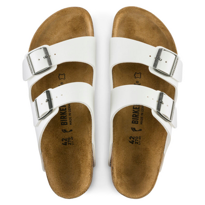 BIRKENSTOCK Arizona Birko-Flor Suede Footbed Narrow - White