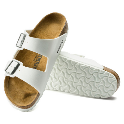 BIRKENSTOCK Arizona Birko-Flor Suede Footbed Narrow - White
