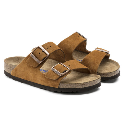 BIRKENSTOCK ARIZONA MINK SUEDE NARROW SOFT FOOTBED - getset-footwear.myshopify.com