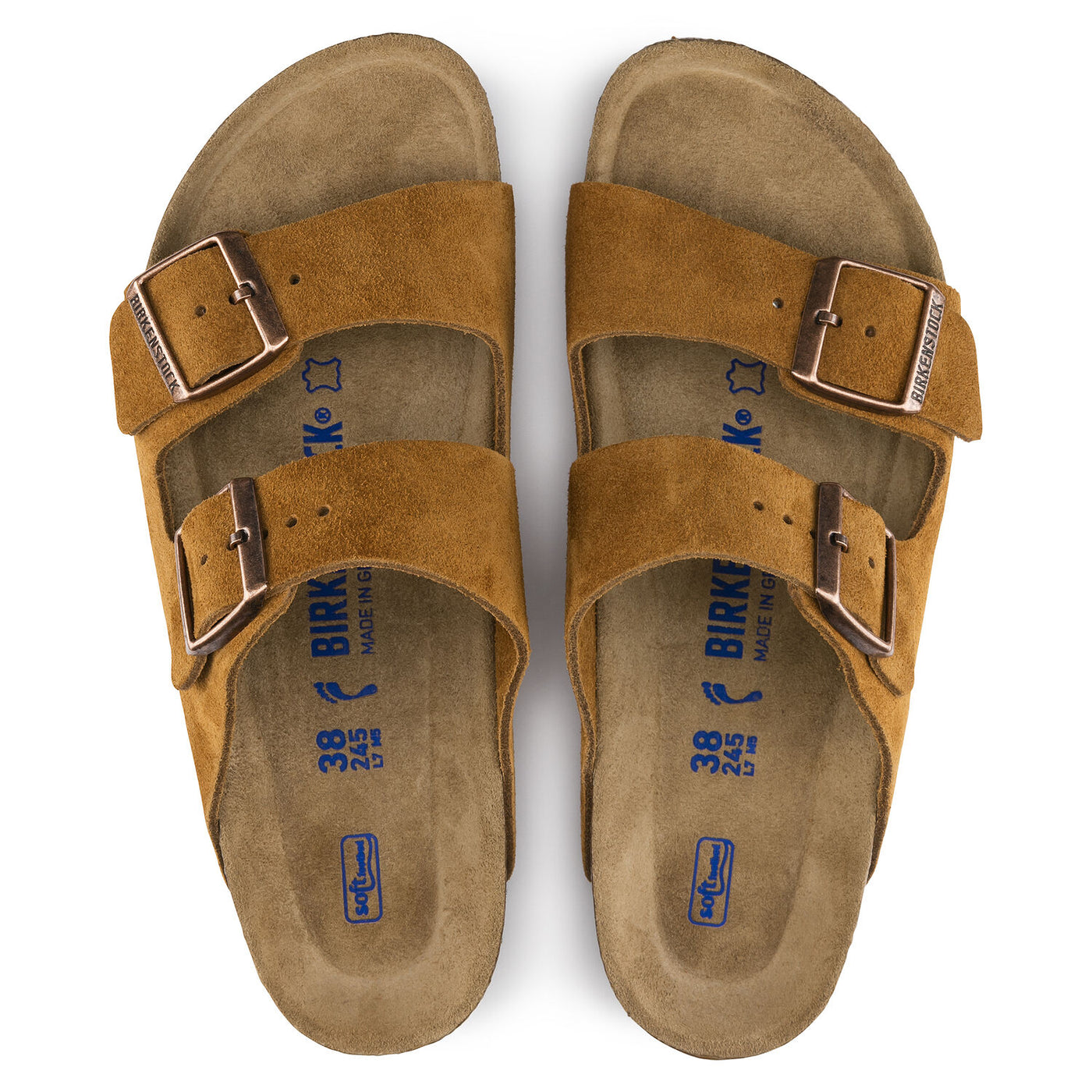 BIRKENSTOCK ARIZONA MINK SUEDE NARROW SOFT FOOTBED - getset-footwear.myshopify.com