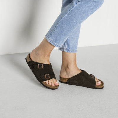 BIRKENSTOCK Zurich Soft Footbed Suede Leather Regular - Mocca