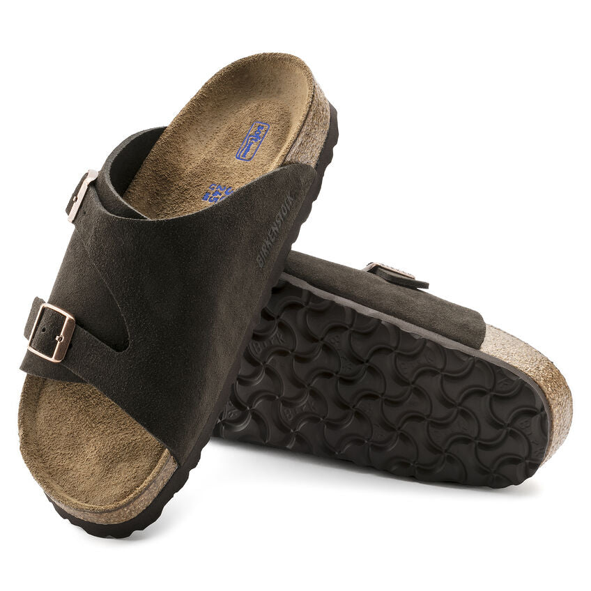 BIRKENSTOCK Zurich Soft Footbed Suede Leather Regular - Mocca