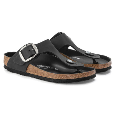 BIRKENSTOCK Gizeh Big Buckle Oiled Leather Regular - Black