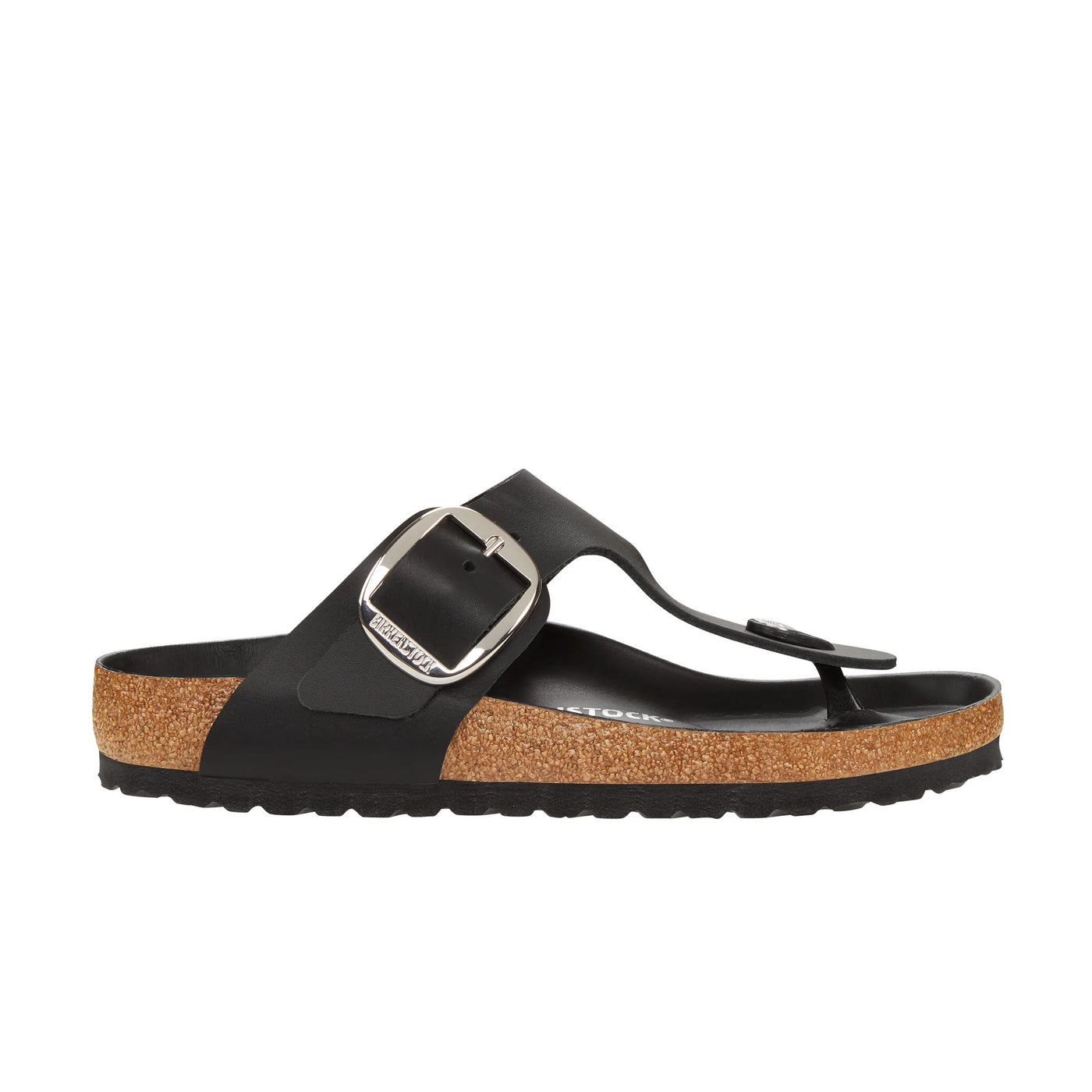 BIRKENSTOCK  Gizeh Big Buckle Smooth Leather  Regular - Black