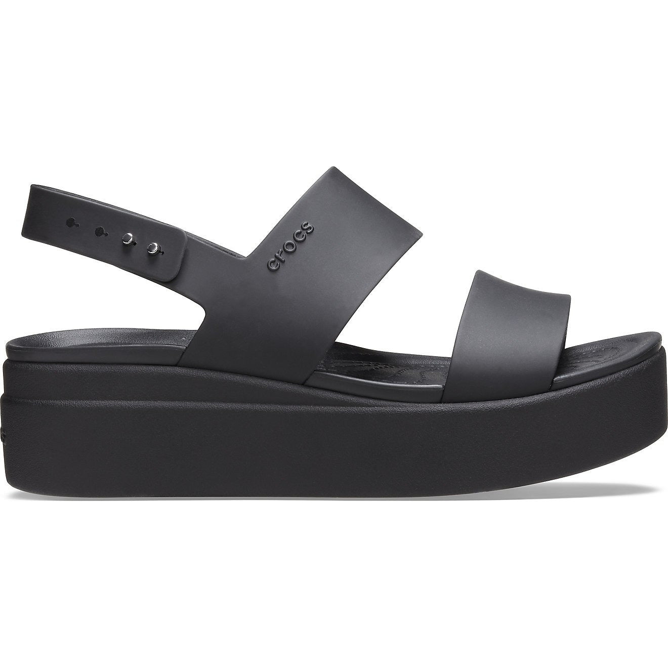 CROCS BROOKLYN LOW WEDGE BLACK/BLACK - getset-footwear.myshopify.com