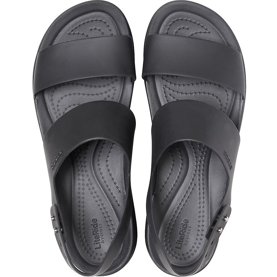 CROCS BROOKLYN LOW WEDGE BLACK/BLACK - getset-footwear.myshopify.com