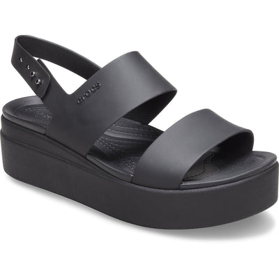 CROCS BROOKLYN LOW WEDGE BLACK/BLACK - getset-footwear.myshopify.com