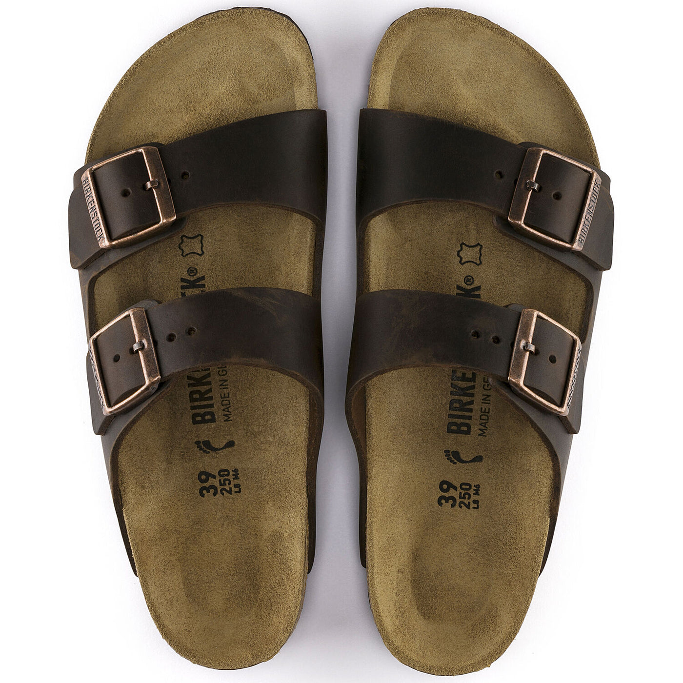 BIRKENSTOCK ARIZONA HABANA OILED LEATHER REGULAR - getset-footwear.myshopify.com