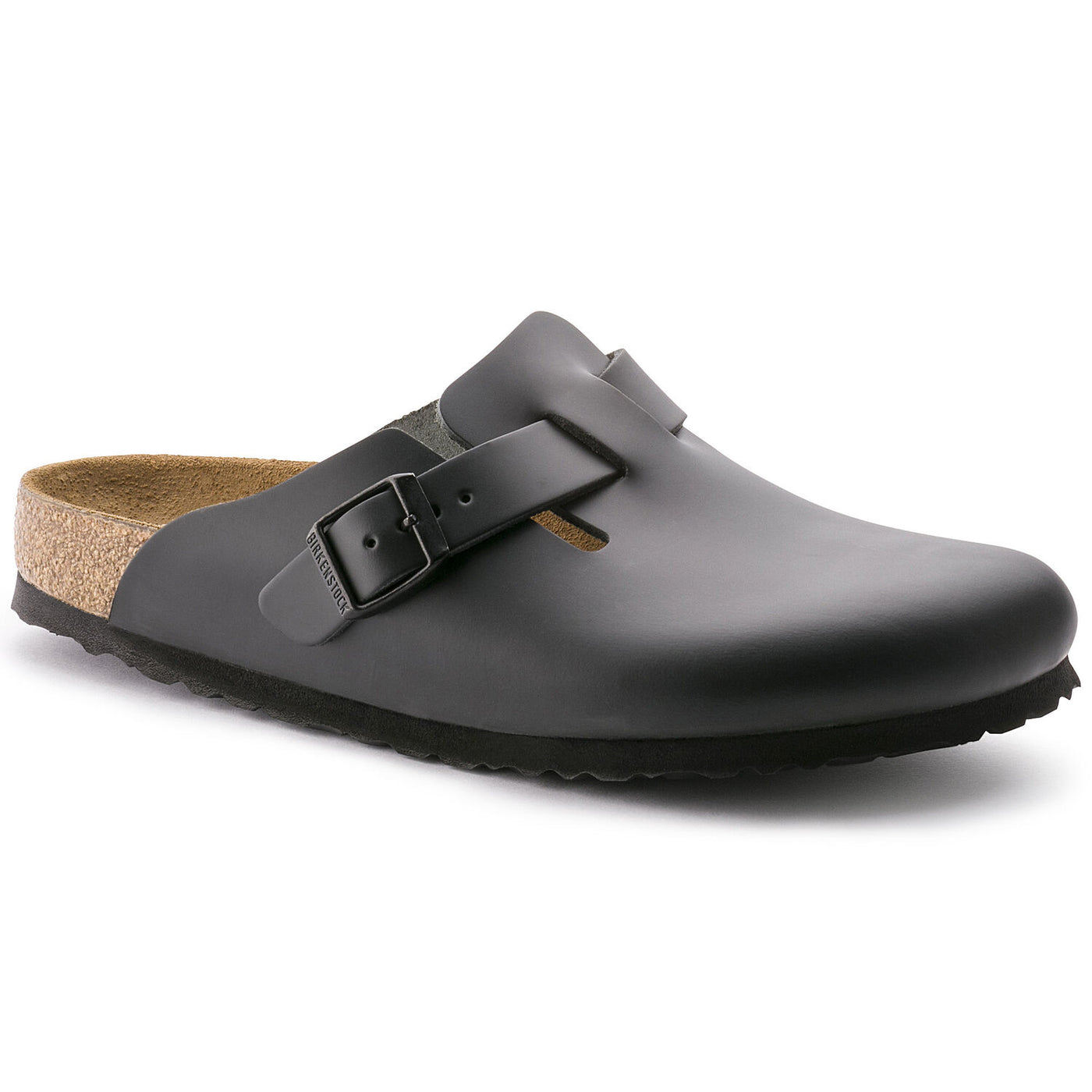 BIRKENSTOCK BOSTON BLACK SMOOTH LEATHER NARROW - getset-footwear.myshopify.com