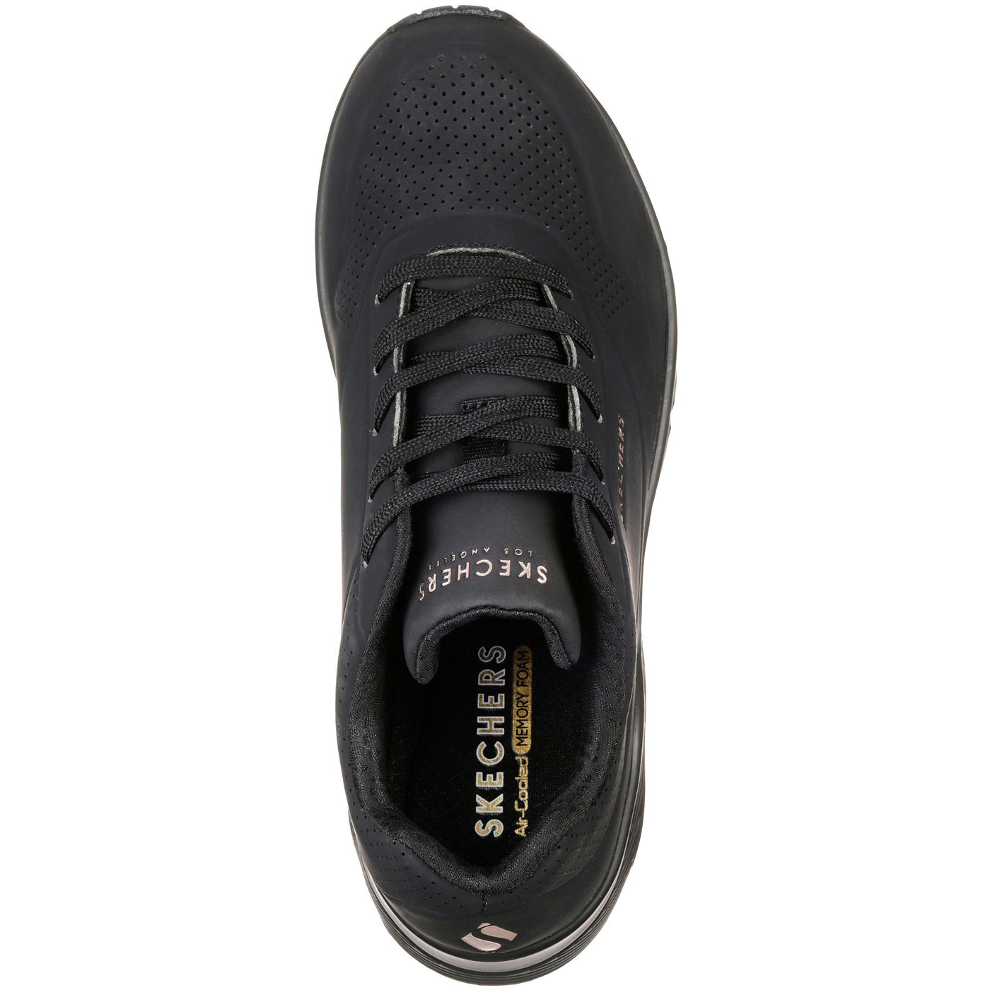 SKECHERS UNO - STAND ON AIR BLACK/BLACK - getset-footwear.myshopify.com
