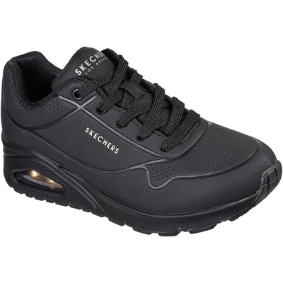 SKECHERS UNO - STAND ON AIR BLACK/BLACK - getset-footwear.myshopify.com
