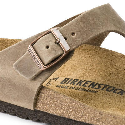 BIRKENSTOCK GIZEH TABACCO BROWN OILED LEATHER REGULAR - getset-footwear.myshopify.com