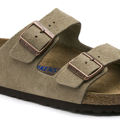 BIRKENSTOCK ARIZONA TAUPE SUEDE NARROW SOFT FOOTBED - getset-footwear.myshopify.com
