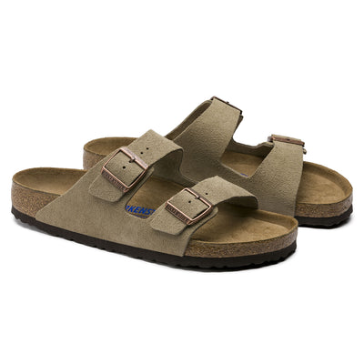 BIRKENSTOCK ARIZONA TAUPE SUEDE NARROW SOFT FOOTBED - getset-footwear.myshopify.com