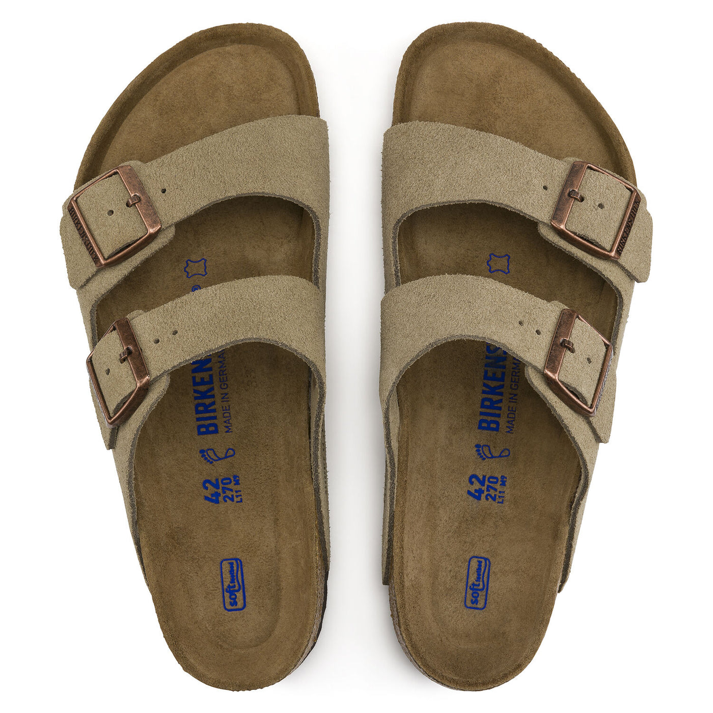 BIRKENSTOCK ARIZONA TAUPE SUEDE NARROW SOFT FOOTBED - getset-footwear.myshopify.com