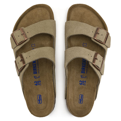 BIRKENSTOCK ARIZONA TAUPE SUEDE NARROW SOFT FOOTBED - getset-footwear.myshopify.com
