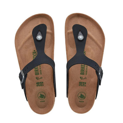 BIRKENSTOCK Gizeh Earthy Vegan BirkiBuc Regular - Black