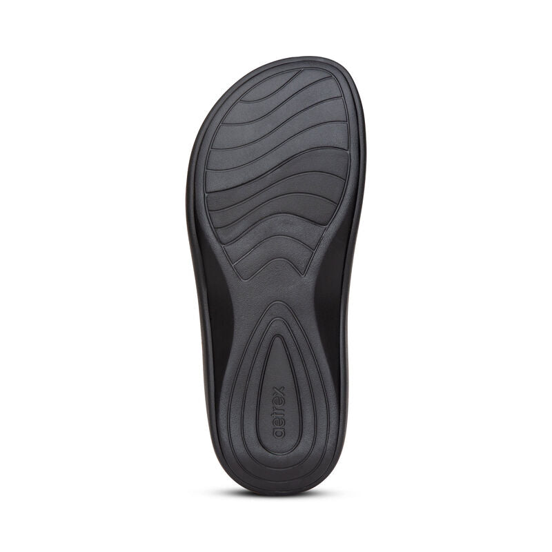 AETREX JILLIAN SPORT WATER FRIENDLY SANDAL BLACK - getset-footwear.myshopify.com