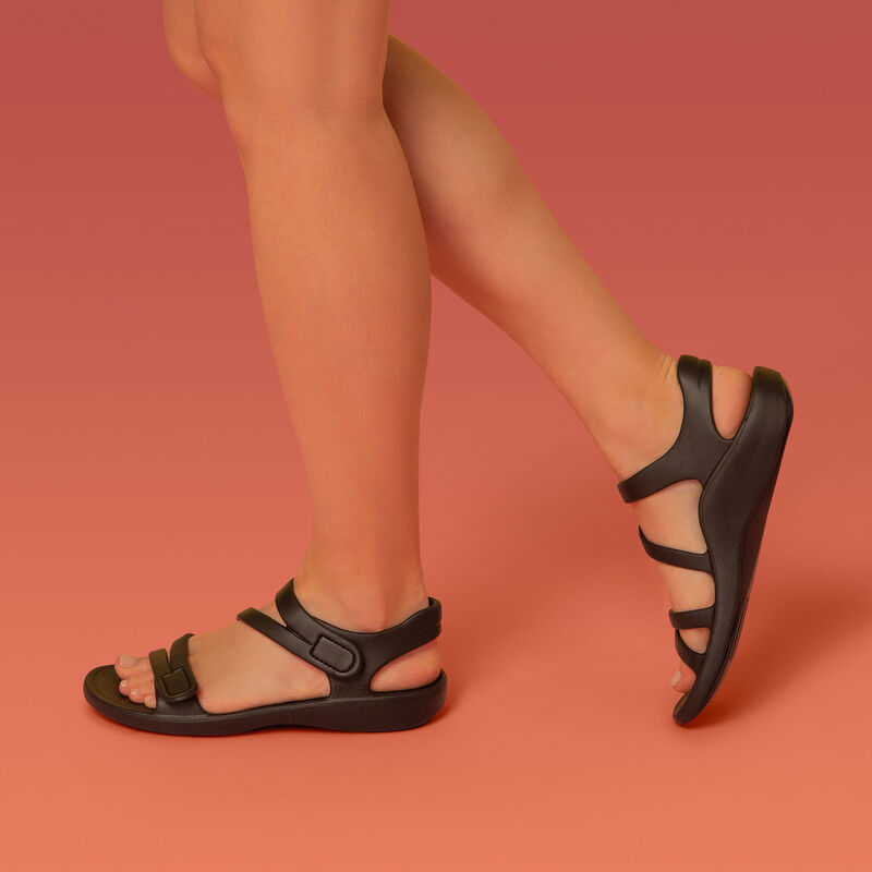 AETREX JILLIAN SPORT WATER FRIENDLY SANDAL BLACK - getset-footwear.myshopify.com