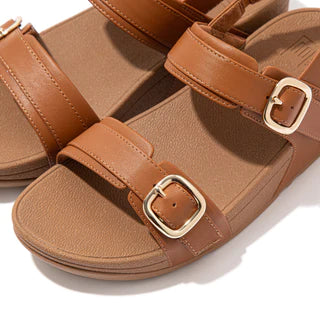FITFLOP  Lulu Adjustable Leather Back-Strap Sandals - Light Tan