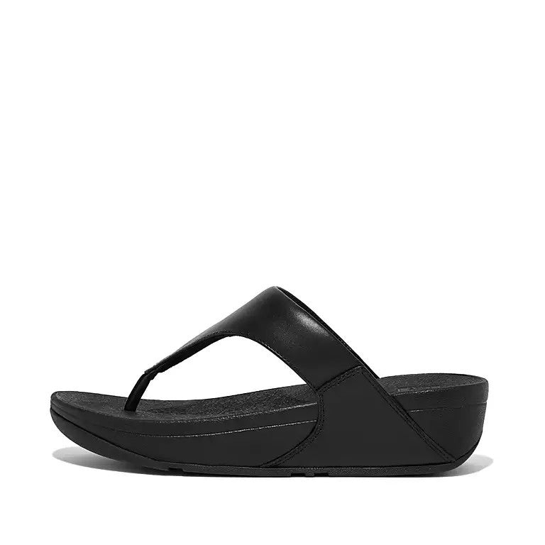 FITFLOP  Lulu Leather Toe-Post - Sandals- Black