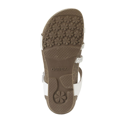 AETREX JILLIAN BRAIDED QUARTER STRAP WHITE - getset-footwear.myshopify.com