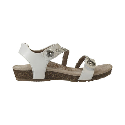 AETREX JILLIAN BRAIDED QUARTER STRAP WHITE - getset-footwear.myshopify.com