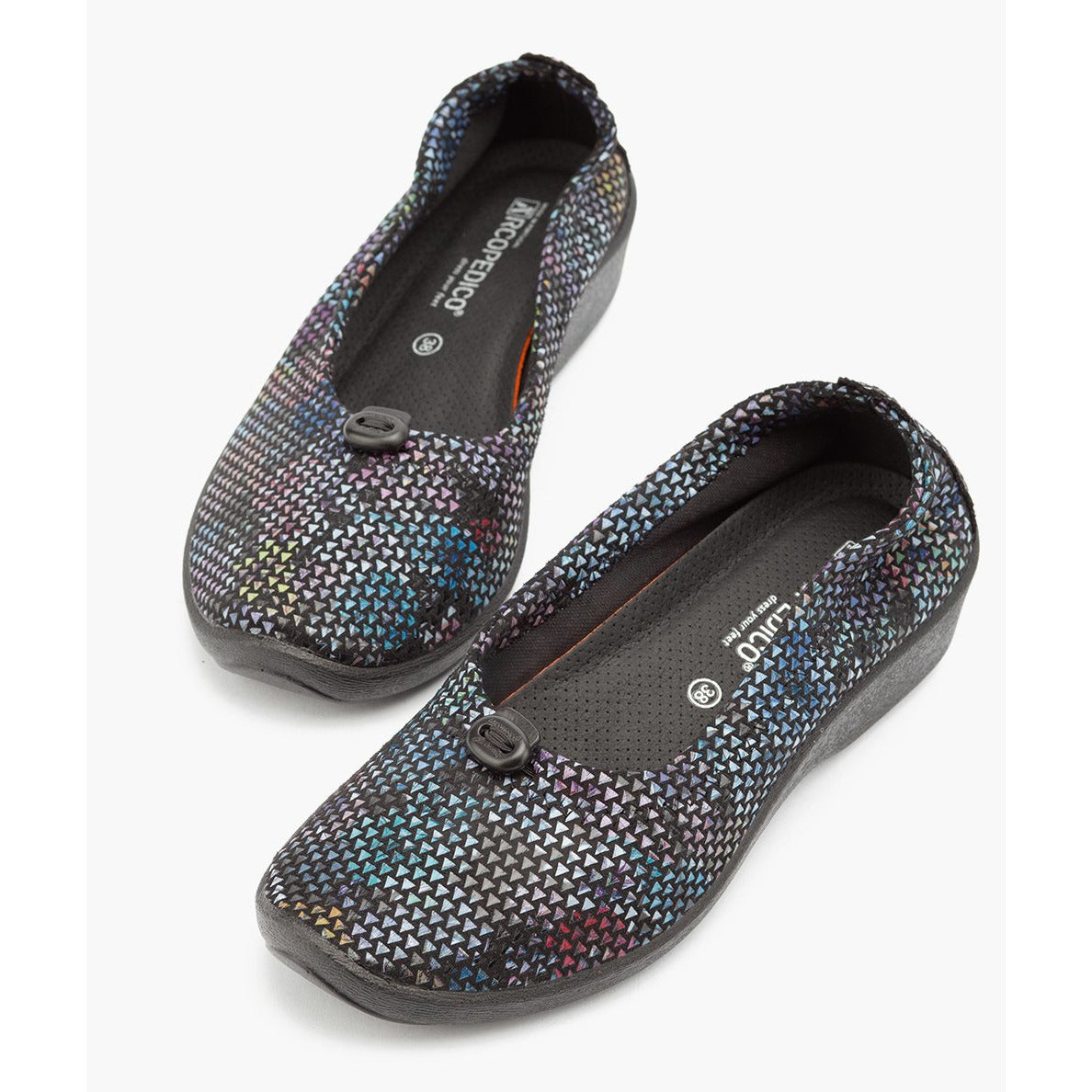 ARCOPEDICO L14 VITRAL BLACK MULTI - getset-footwear.myshopify.com