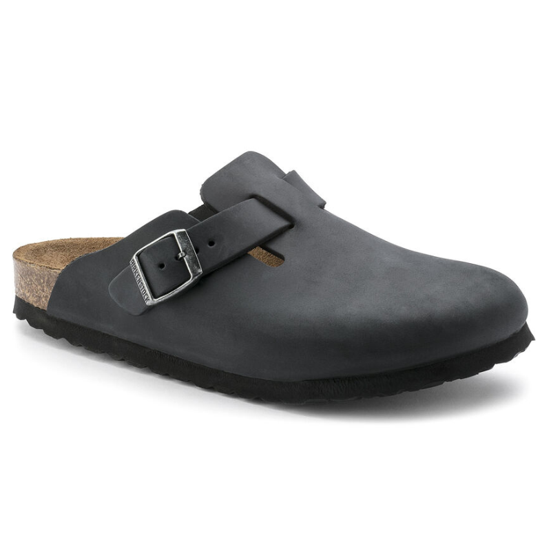 BIRKENSTOCK Boston  Oiled Leather Regular - Black