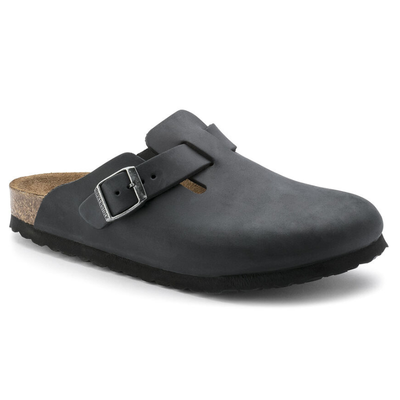 BIRKENSTOCK Boston  Oiled Leather Regular - Black