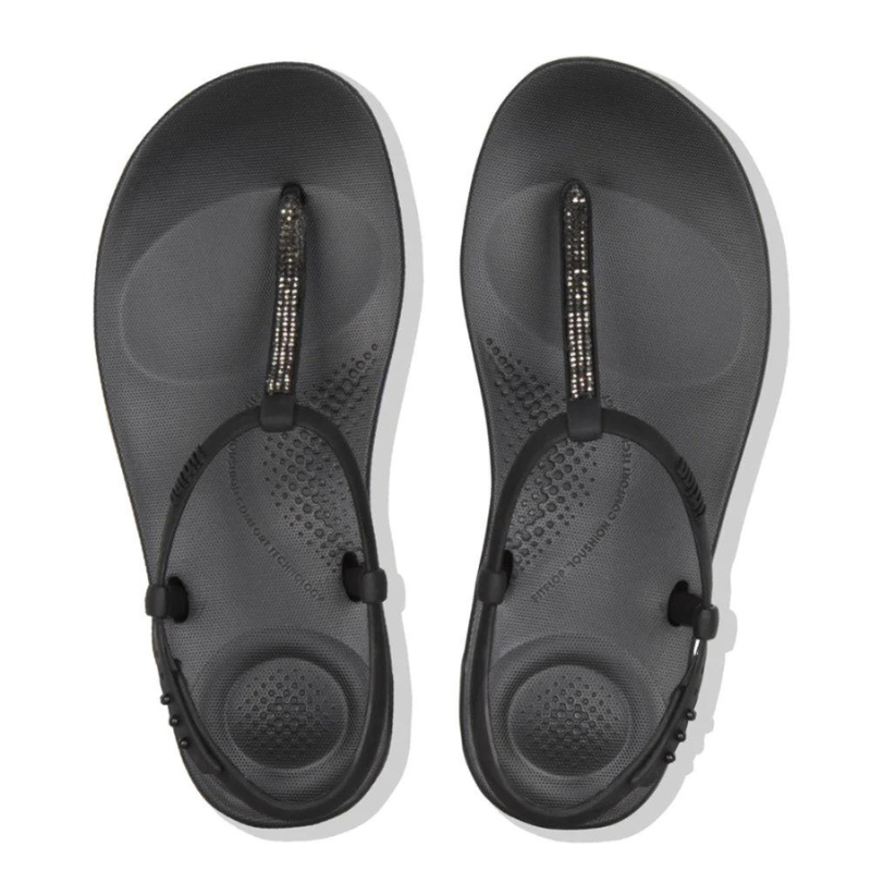 FITFLOP iQushion Splash - Pearlised Black