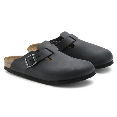 BIRKENSTOCK Boston  Oiled Leather Regular - Black
