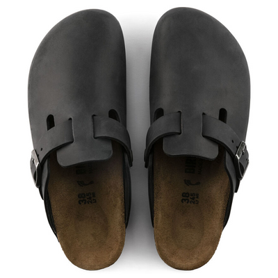 BIRKENSTOCK Boston  Oiled Leather Regular - Black