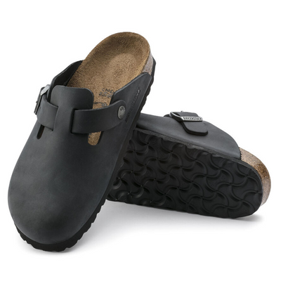 BIRKENSTOCK Boston  Oiled Leather Regular - Black