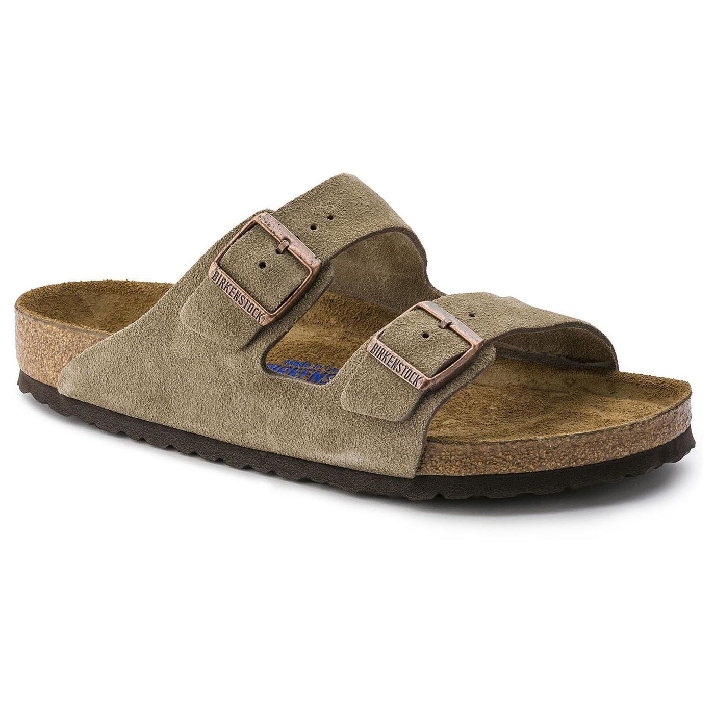 BIRKENSTOCK ARIZONA TAUPE SUEDE NARROW SOFT FOOTBED - getset-footwear.myshopify.com