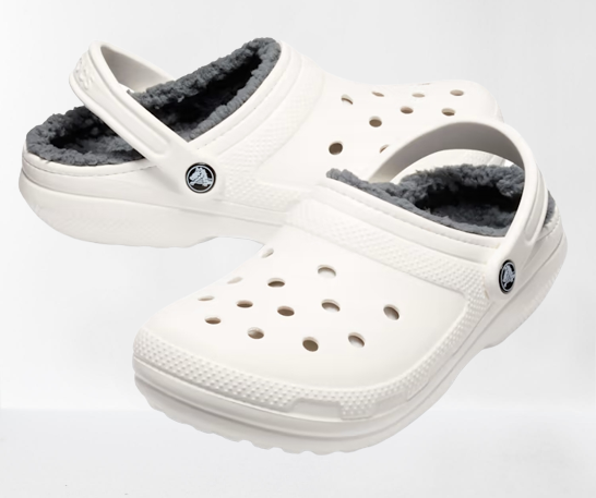 CROCS  Classic Lined Clog - White/Grey