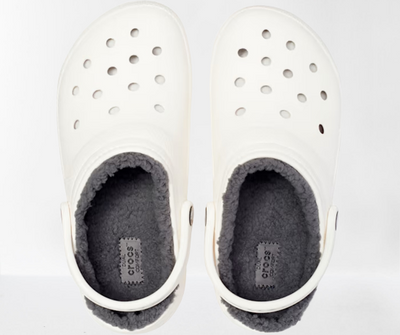 CROCS  Classic Lined Clog - White/Grey