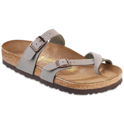 BIRKENSTOCK MAYARI NUBUK STONE BIRKO FLOR REGULAR - getset-footwear.myshopify.com