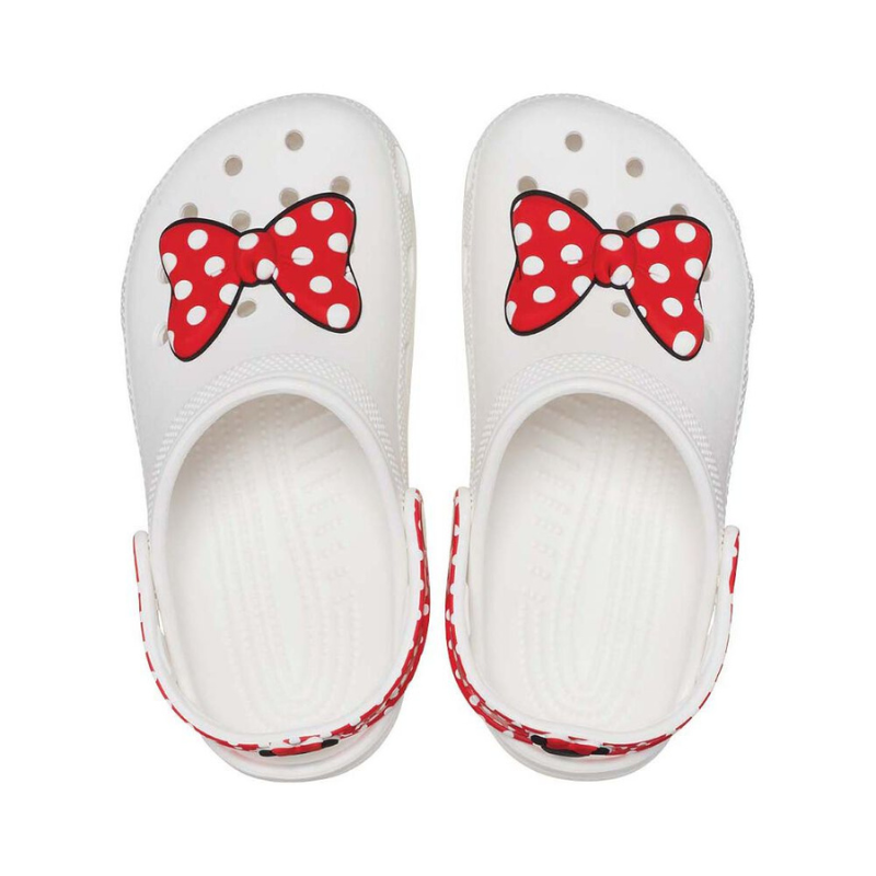 CROCS Classic Clog Mini Mouse Toddlers - White/Red
