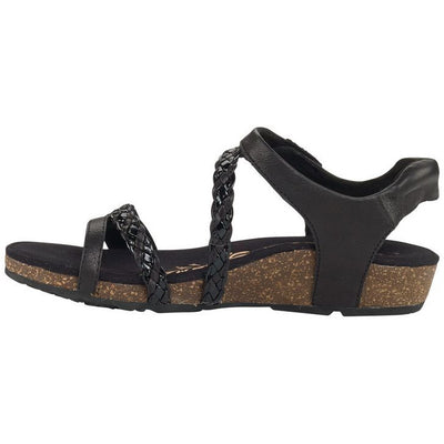 AETREX JILLIAN BRAIDED QUARTER STRAP BLACK - getset-footwear.myshopify.com
